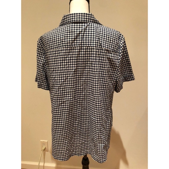 Karen Scott Plaid Button Down Top - Picture 4 of 5